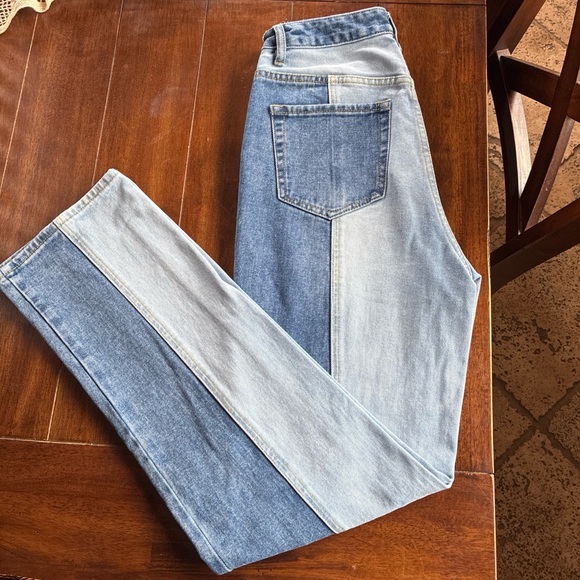 PacSun Denim - Pacsun Two-Tone Patchwork Light and Medium Wash Jeans